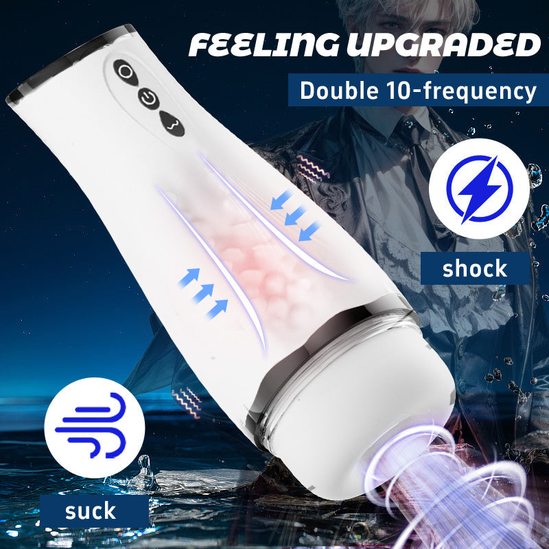 Night Sakura Drunken Knight Airplane Cup Electric Fully Automatic 10 Frequency Vibration Sucking Male Masturbator