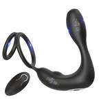 Male prostate massager, vibrating anal plug, locking ring, remote control for adult sex toys