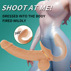 Night Sakura Double-Ended Realistic Dildo – Soft Silicone Wearable Vibrating Strap-On for Couples