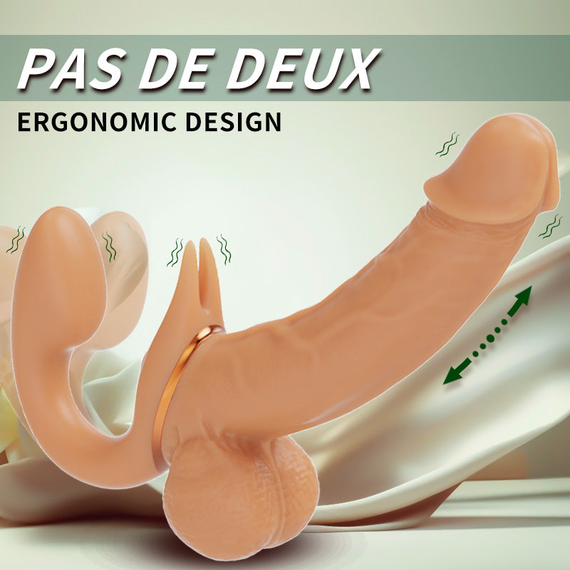 Night Sakura Double-Ended Realistic Dildo – Soft Silicone Wearable Vibrating Strap-On for Couples