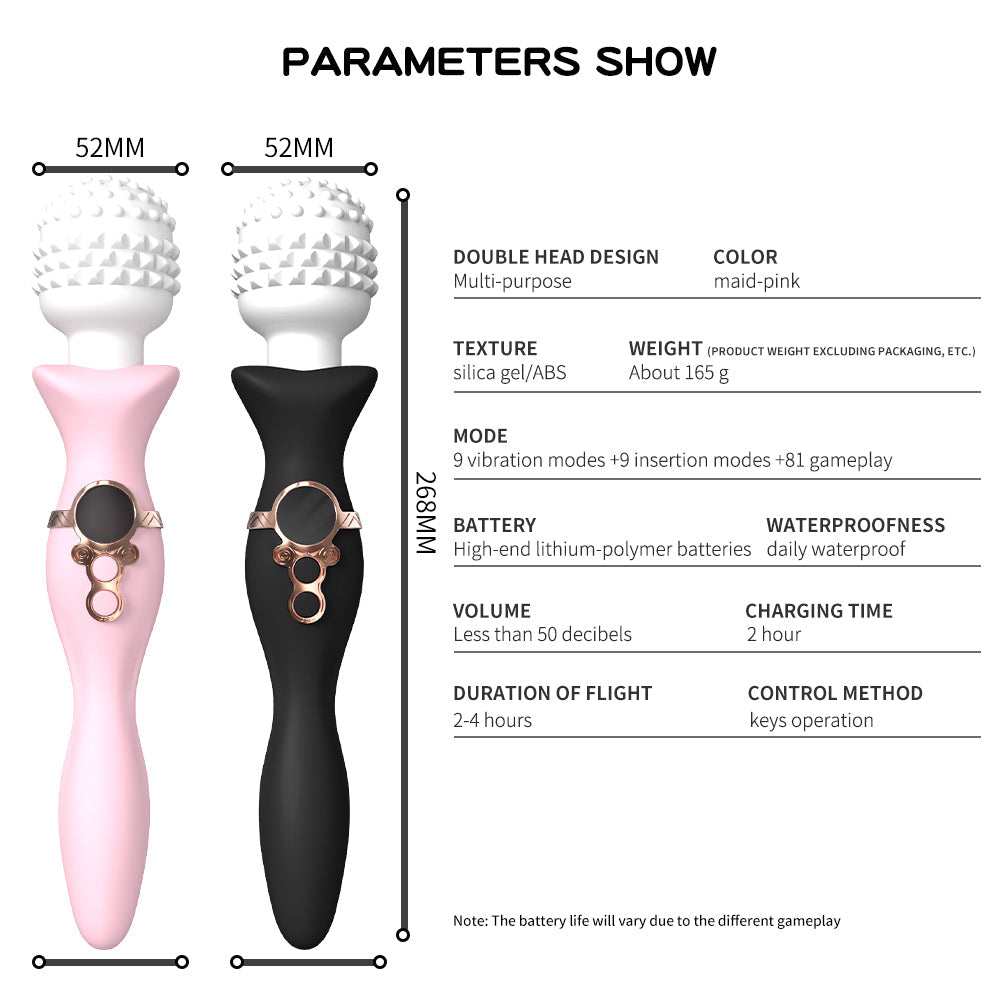 Night Sakura Double-Head Vibrating AV Stick – Multi-Frequency Soft & Silent Female Massager