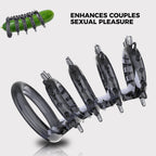 Sex lock set, dragon bone, black wheel ring, men's crystal blocking ring, multiple restraint, wolf tooth set, couple's sex toy