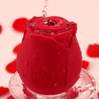 Rose-Patterned Clitoral Stimulator, 7-Speed Suction Bullet Vibrator