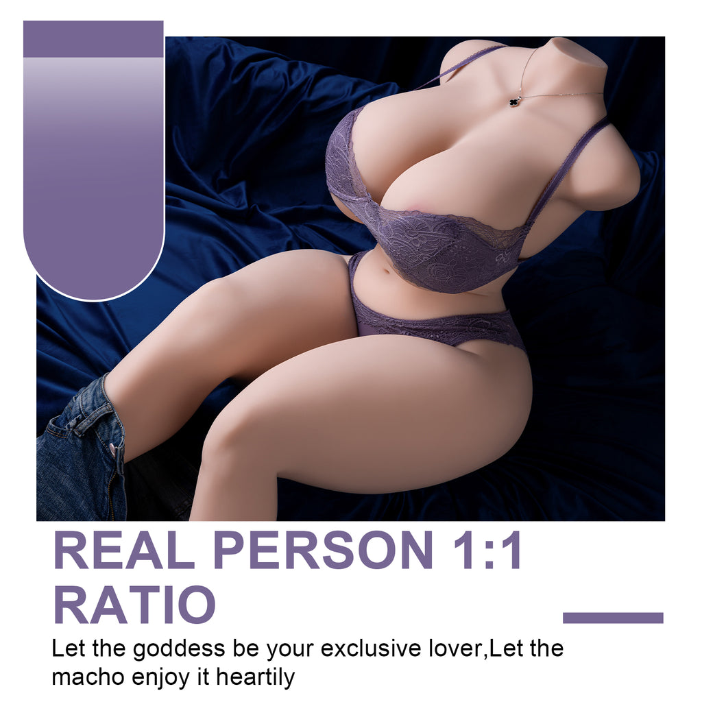 Male masturbation inverted airplane cup, half body solid doll, beautiful legs, big chest, gun holder, famous item, insertable sex toy
