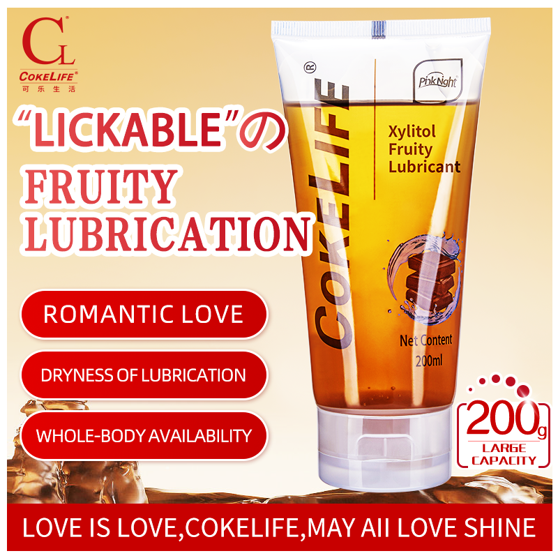 COKELIFE fruit flavored lubricant for couples' private parts, relieves dryness, is water-soluble, no wash, and can be licked