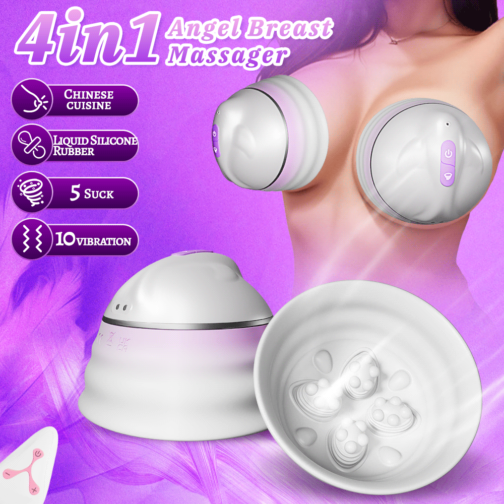 Angel Mask Breast Massager Nipple Female Flirting Vibration Sucking Multiple Modes