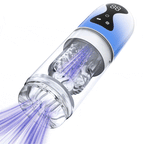Fully automatic male masturbator toy penis pump equipped with 7 suction modes, 7 rotation modes, and tongue licking