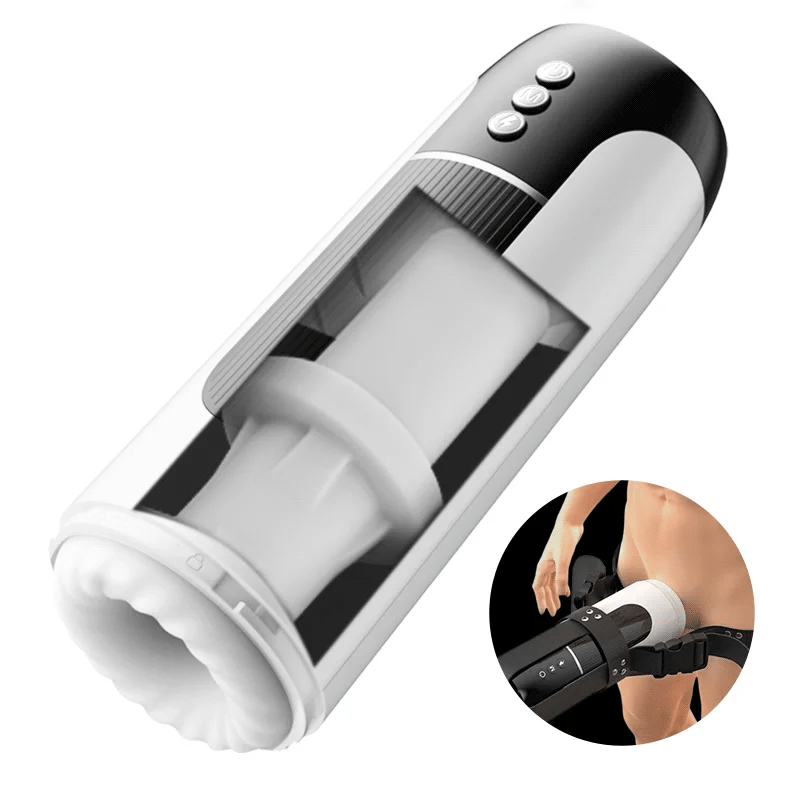 Saith Wearable 7 Thrusting & Vibrating Heating Vocable Masturbator Male Sex Toys