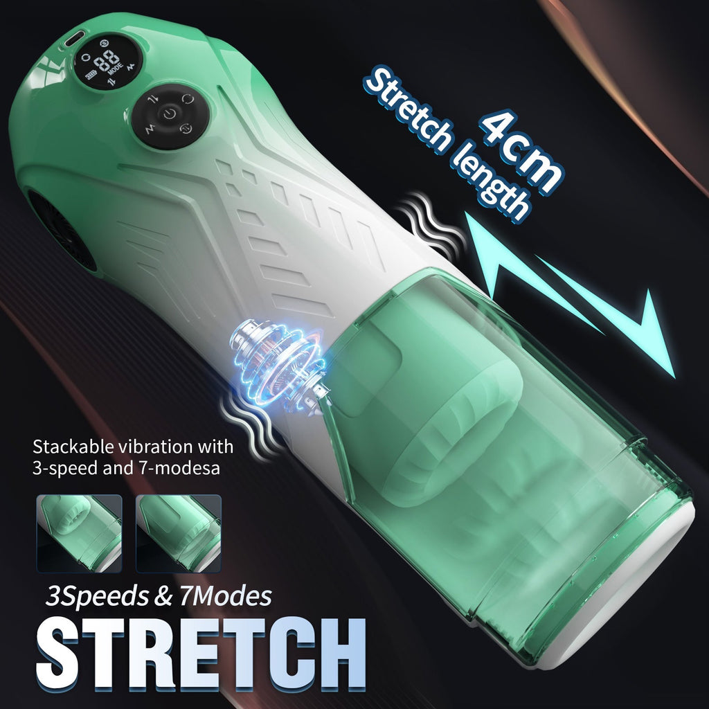【Free Lube】Toyshcool Starlight Extendable Rotating Vibrating Airplane Cup – Men’s Self-pleasure Device