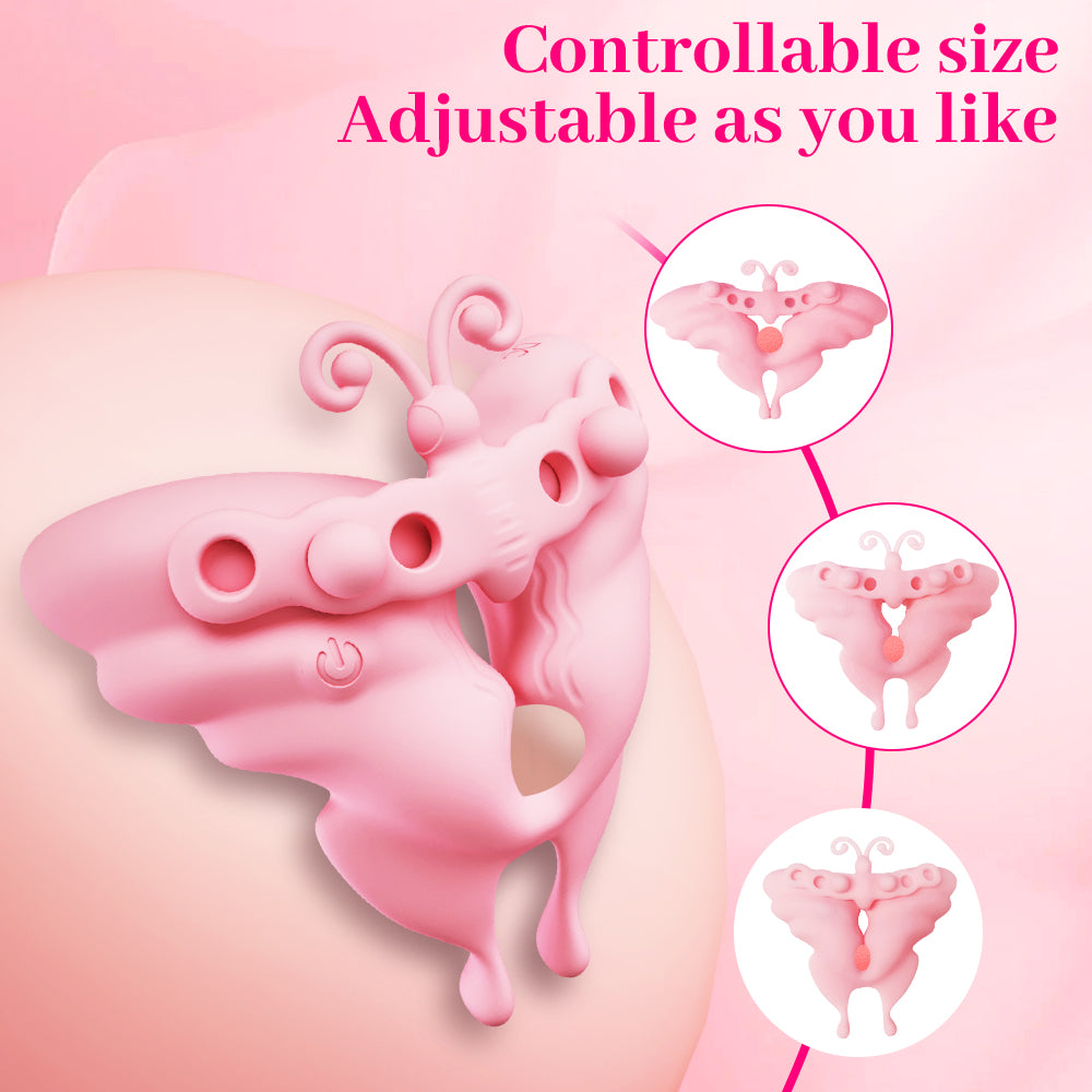 Night Cherry Butterfly Kiss Milk Clip Vibration Massager Chest Flirting, Teasing, Stimulating Vibration Couple Interaction Training Sex Products