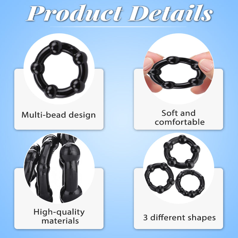 Men's lock ring, tricolor crystal fixing ring, sun ring, delay ring, sex toy, penis ring, adult product