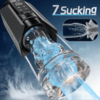 King - 7 Mode Vacuum Thrusting & Sucking & Vibrating Masturbator with LCD Display