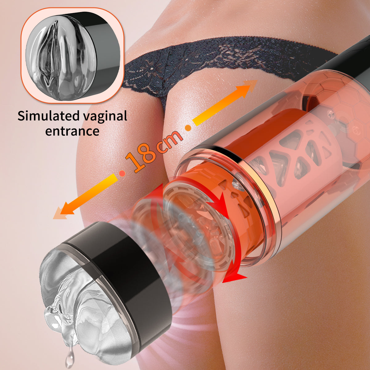 Private Enjoyment Fun Blade Male Automatic Bluetooth Reversible Rotating Smart Sound Electric Pump