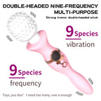 Night Sakura Double-Head Vibrating AV Stick – Multi-Frequency Soft & Silent Female Massager