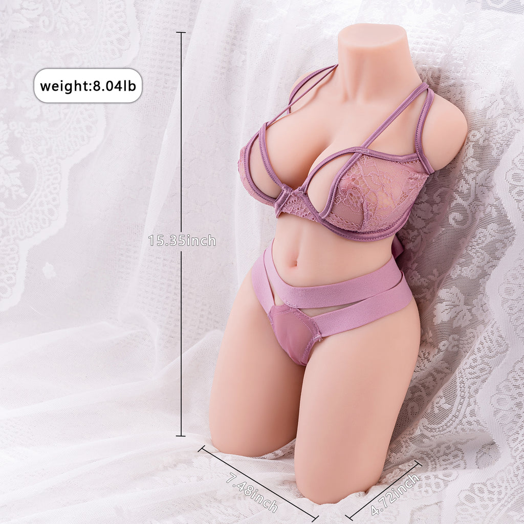 Adult solid doll, full silicone real doll, half body inverted model, men's sex toy