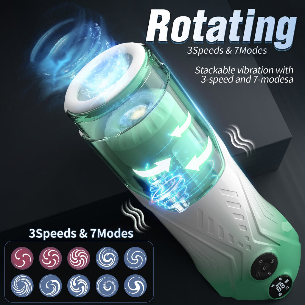 【Free Lube】Toyshcool Starlight Extendable Rotating Vibrating Airplane Cup – Men’s Self-pleasure Device