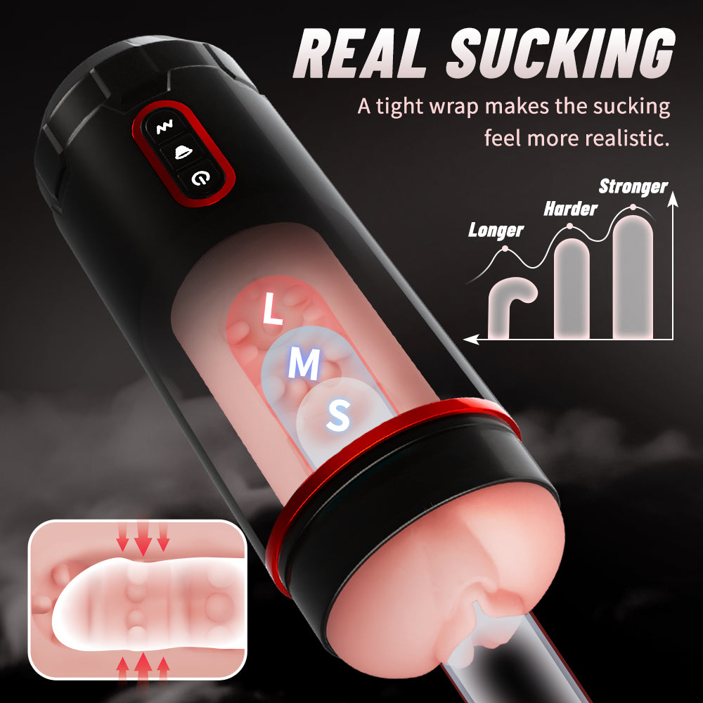 Automatic Electric Male Masturbator – Airbag Piston Suction Stroker Cup with Travel Lock
