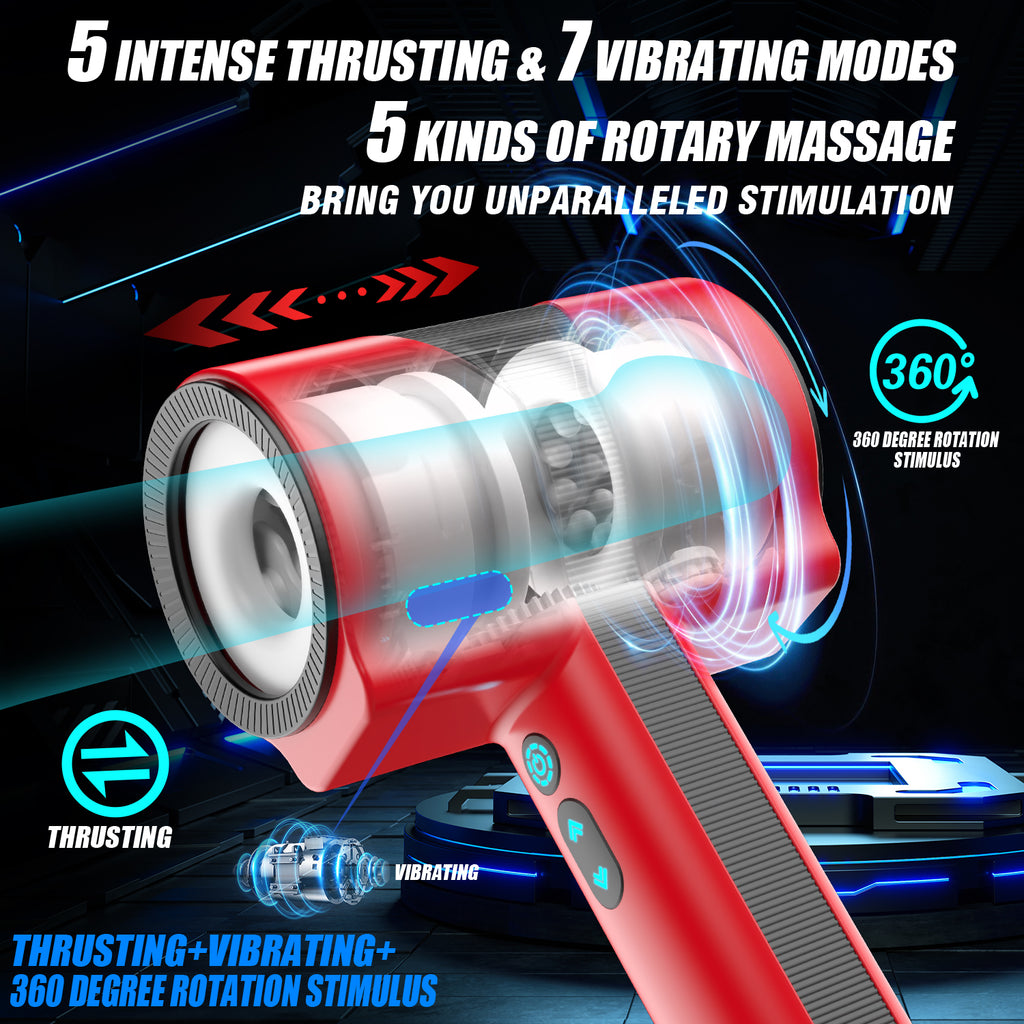 【Savage Spin-Thrust】Raiden - Telescopic Rotation Male Stroker