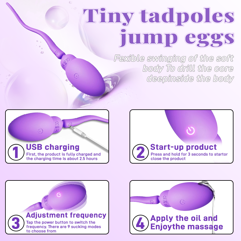 APP tadpole jumping egg vibrating female G-spot orgasm adult sex toy