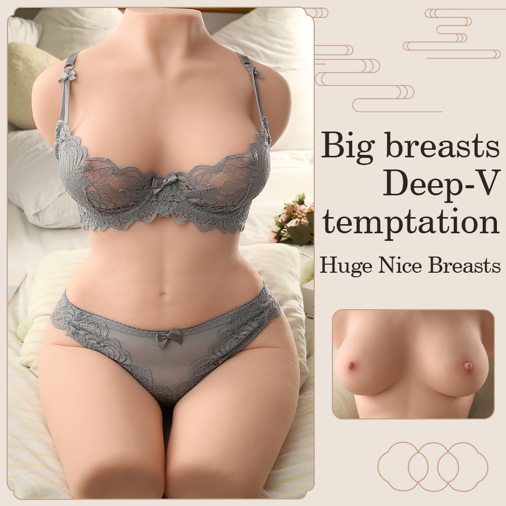 Lauren Men's Full Body Doll Solid Half Body Inverted Masturbator Male Toy