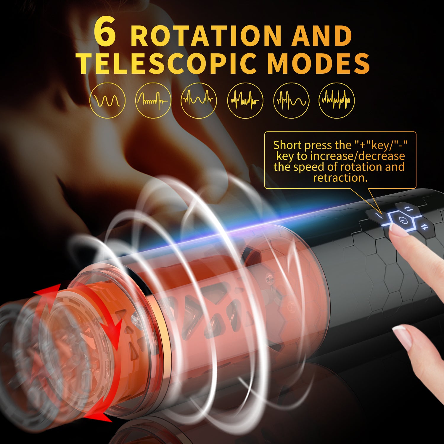 Private Enjoyment Fun Blade Male Automatic Bluetooth Reversible Rotating Smart Sound Electric Pump