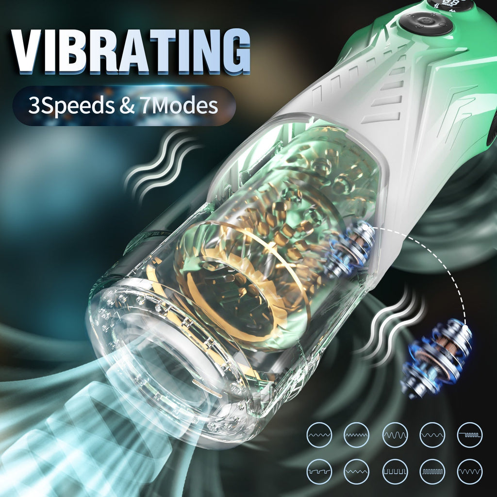 【Free Lube】Toyshcool Starlight Extendable Rotating Vibrating Airplane Cup – Men’s Self-pleasure Device