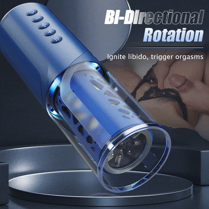 【Free Lube！】Bluesea 6 Bi-Directional Thrusting Rotation Masturbator With Suction Base