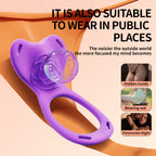Purple Rose Women's Wearable Vibrating Bra with APP and Remote Control Function, G-Spot and Clitoral Massager, Suitable for Couples