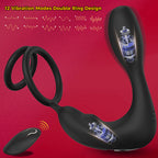 Male prostate massager, vibrating anal plug, locking ring, remote control for adult sex toys
