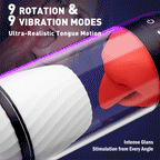 【Free Lube！】App Controlled Male Masturbator with 9 Tongue Licking & Vibration Modes