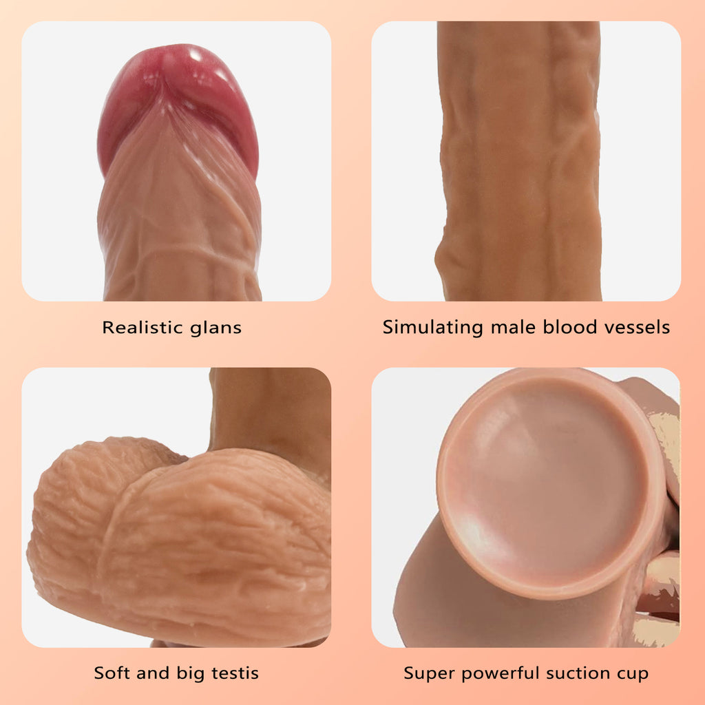 Simulated explosive penis, soft flesh, real and fake penis, instant masturbation device, adult sex product, female