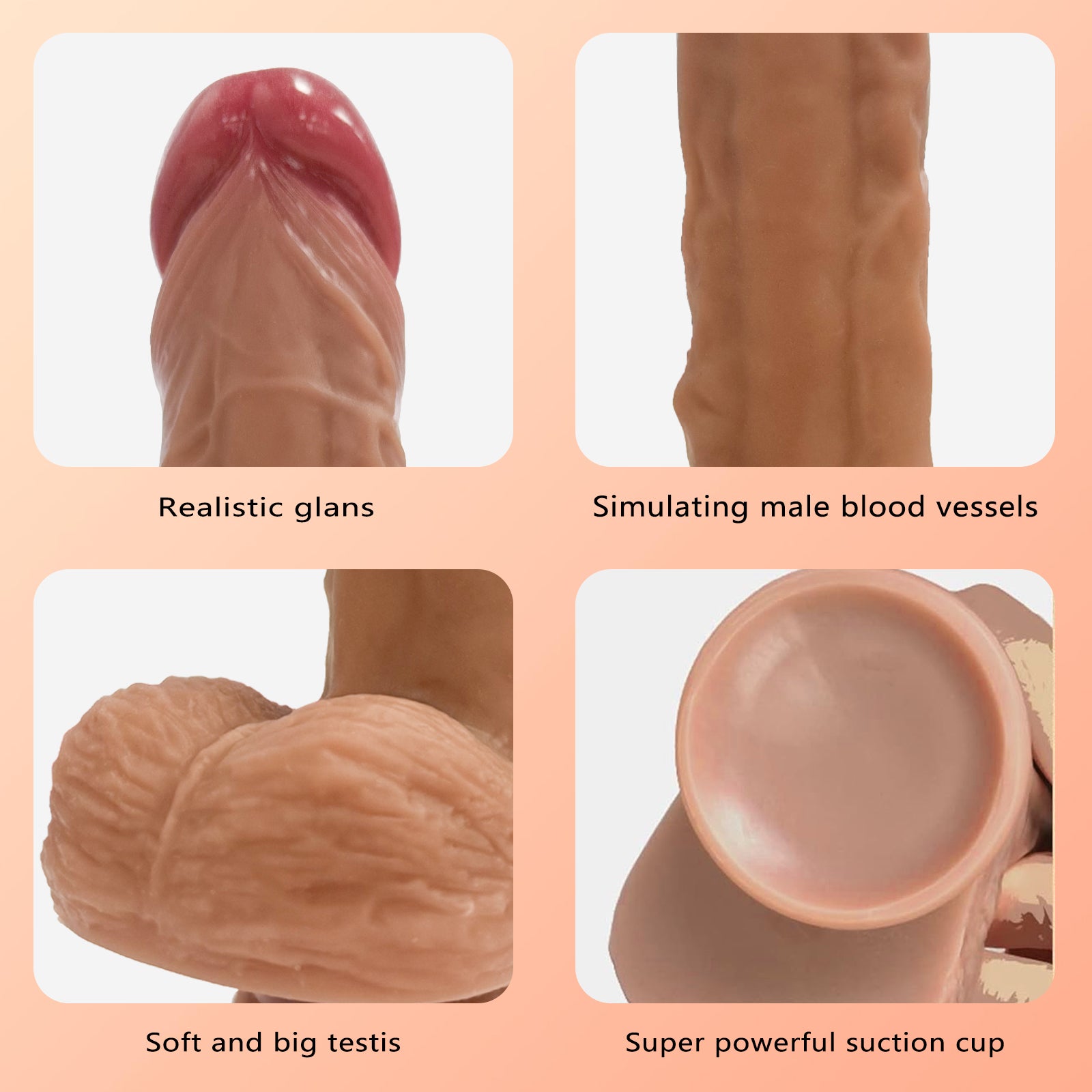 Simulated explosive penis, soft flesh, real and fake penis, instant masturbation device, adult sex product, female