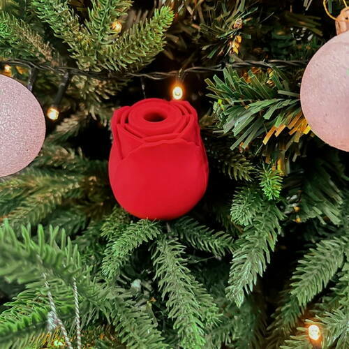 Rose-Patterned Clitoral Stimulator, 7-Speed Suction Bullet Vibrator