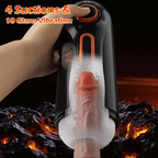 【Free Lube】Romanlust 6 IN 1-10 Vibrating & Thrusting with 4 Sucking Male Maturbator Male Sex Toy