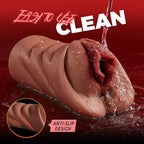 Realistic Pocket Pussy Male Masturbator – 5D Deep Vagina & Tight Anus Stroker with Thick Labia Design