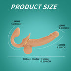 Night Sakura Double-Ended Realistic Dildo – Soft Silicone Wearable Vibrating Strap-On for Couples