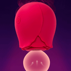 Rose-Patterned Clitoral Stimulator, 7-Speed Suction Bullet Vibrator