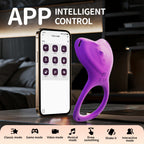 Purple Rose Women's Wearable Vibrating Bra with APP and Remote Control Function, G-Spot and Clitoral Massager, Suitable for Couples