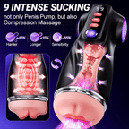Daphne - 3 Sleeves Pocket Pussy Penis Pump with 9 Sucking & 9 Vibrating Male Masturbator