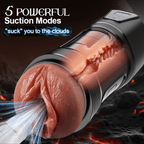Challenger - 10 Vibrations 5 Suctions Ultra-Realistic Vagina Simulated Masturbator