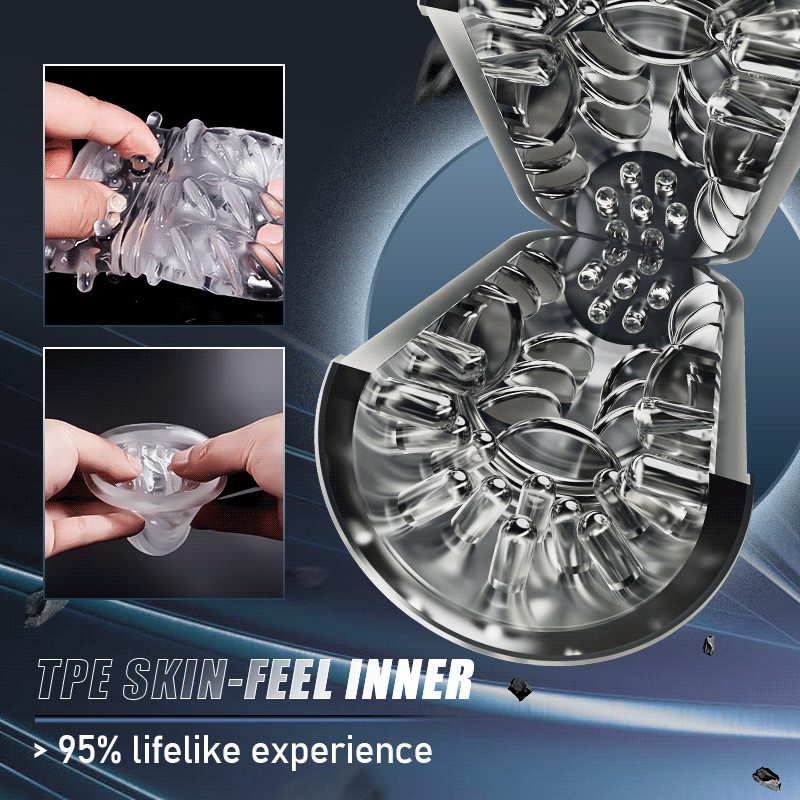 【Free Lube！】Bluesea 6 Bi-Directional Thrusting Rotation Masturbator With Suction Base
