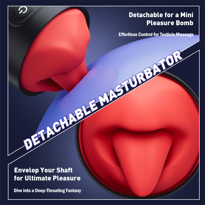 【Free Lube！】App Controlled Male Masturbator with 9 Tongue Licking & Vibration Modes