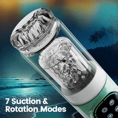 【Free Lube！】Heaven - 4-in-1 Rotating Thrusting Suction Masturbator