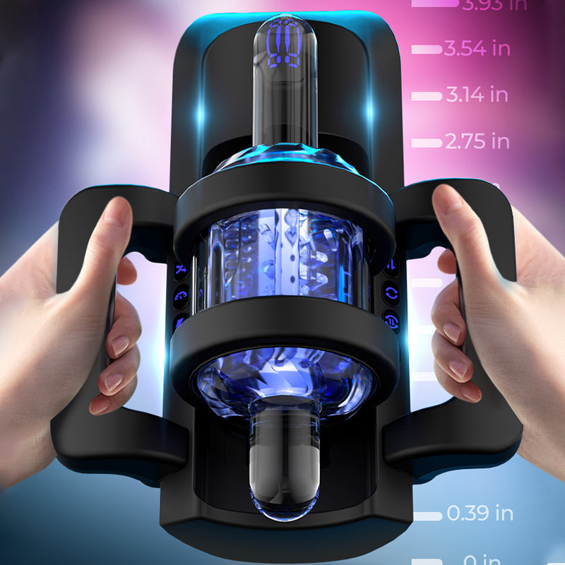 Toyshcool Extendable Rotating Rotor Male Automatic Rechargeable Vibrator