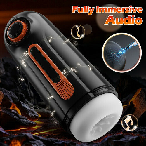 【Free Lube】Romanlust 6 IN 1-10 Vibrating & Thrusting with 4 Sucking Male Maturbator Male Sex Toy