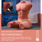 Jackson 17.63LB 6.69Inch Electric PulseThrusting Vibrating Dildo Tan Skin Male Torso Sex Doll    sku：SQ-MAR30023-X9440K