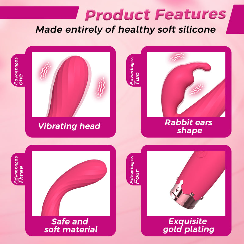 Roland Double G-Spot Orgasm Vibrating Massager Vibrating Rod Adult Toys Female Self-Pleasure Device