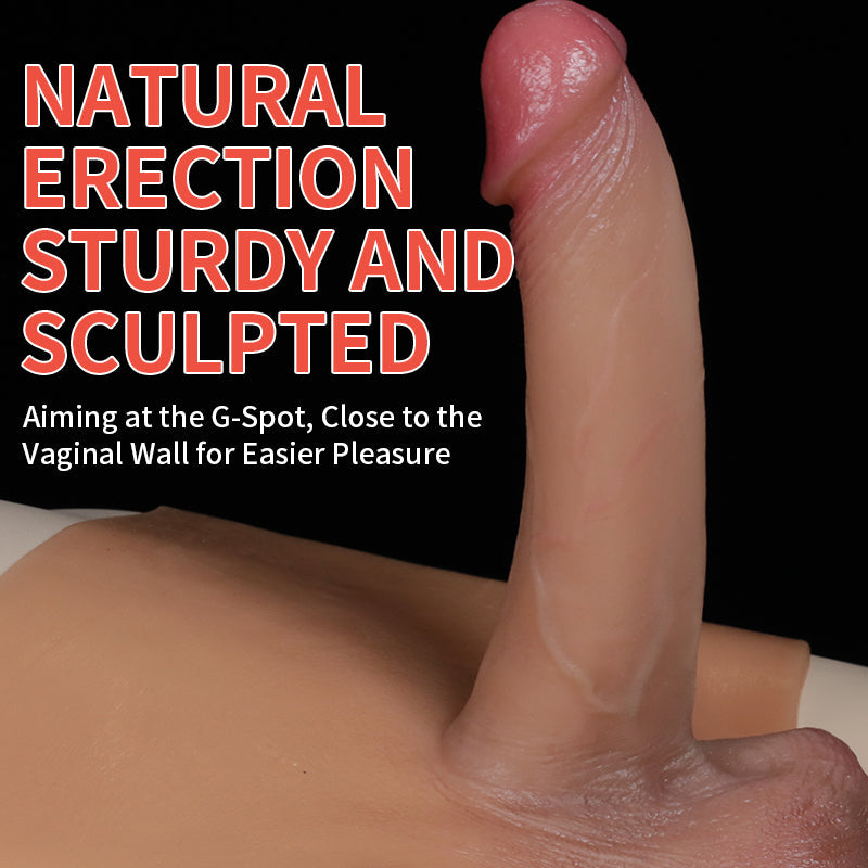 Strap-On Realistic Dildo – Solid Wearable Lesbian Couples Pleasure Toy