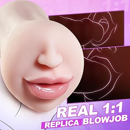 Deep Throat Licking Male Masturbator – Vibrating Mouth Stroker with Tongue & Teeth Simulation