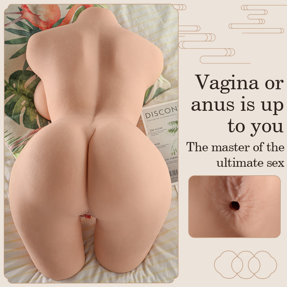 Lauren Men's Full Body Doll Solid Half Body Inverted Masturbator Male Toy